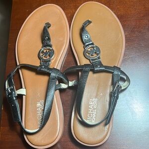 Michael Kors black sandals pre-owned Sz 11M